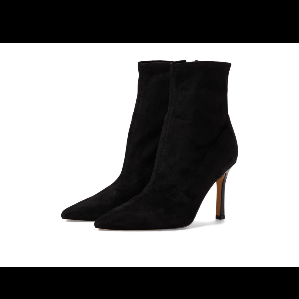 Marc Fisher. Kellen Boots. Black Suede. Size 8. 3.5 inch heel. NWT.
